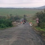 Oprava cesty na úseku Horné Obdokovce - Ludanice